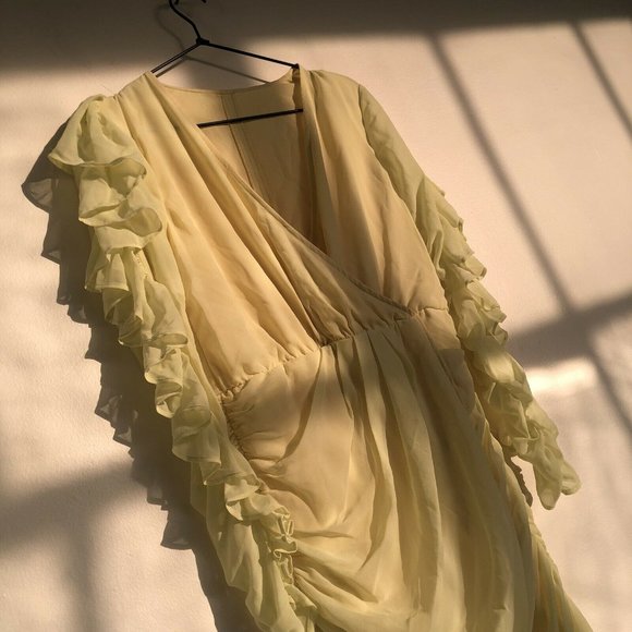 NBD Indira Mini Dress Pastel Yellow Party Cocktail - Picture 6 of 7